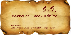 Obernauer Immakuláta névjegykártya